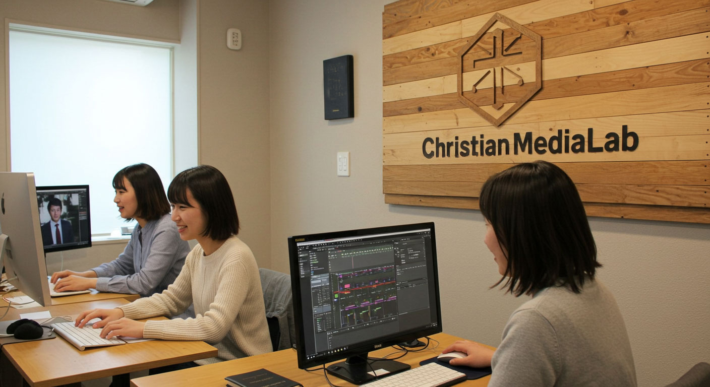 ChristianMedialabの動画編集スタジオイメージ